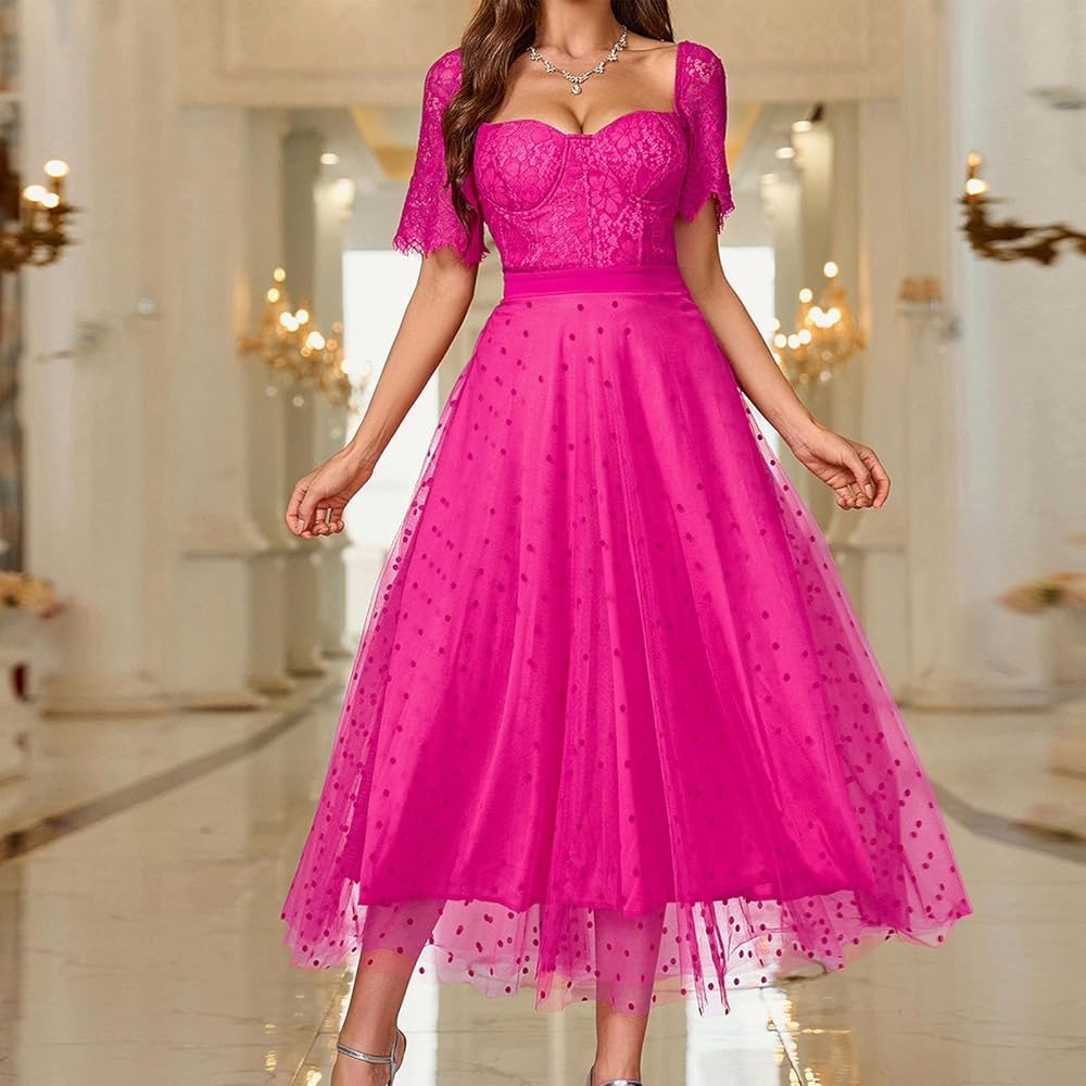 pink long dress formal