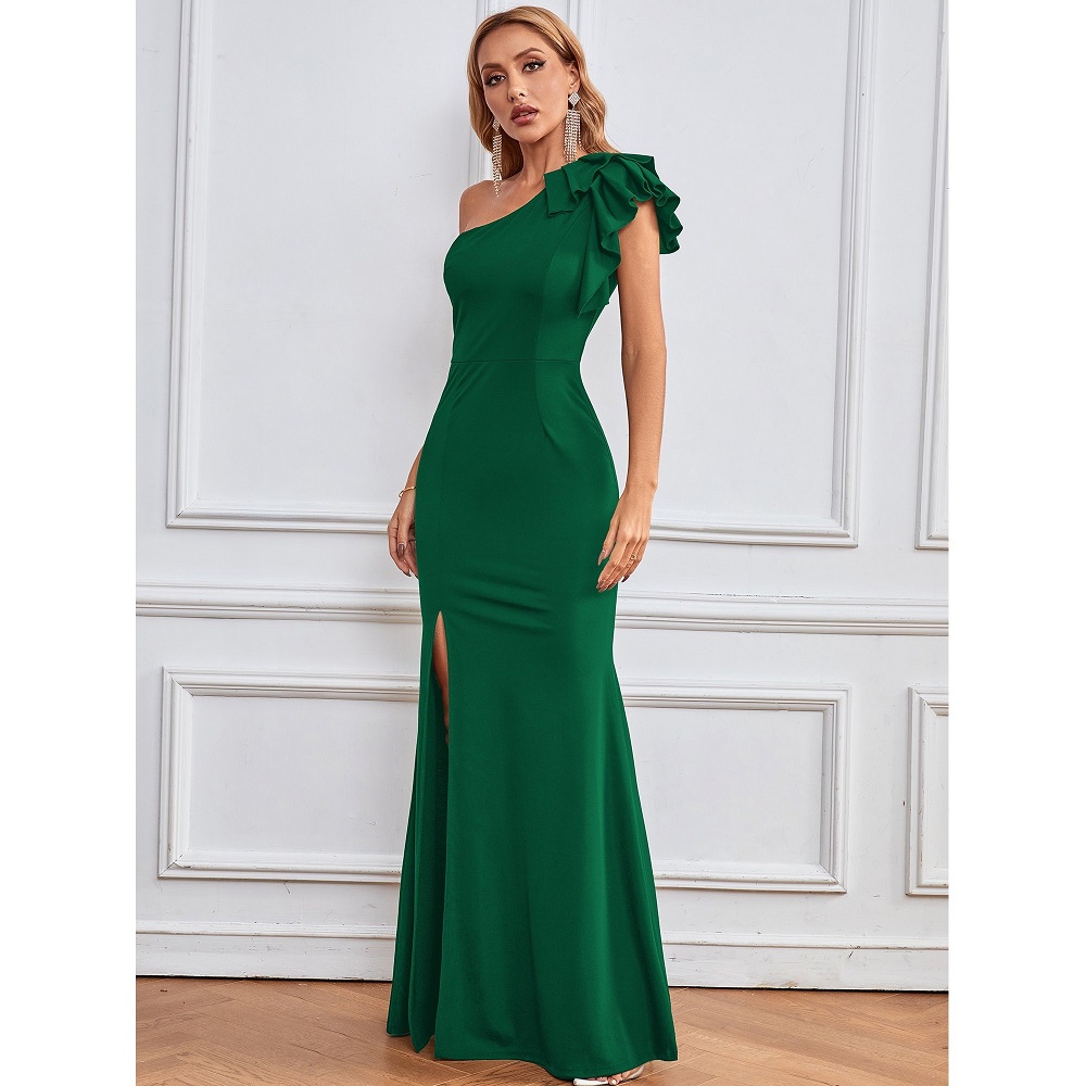 forest green formal dress