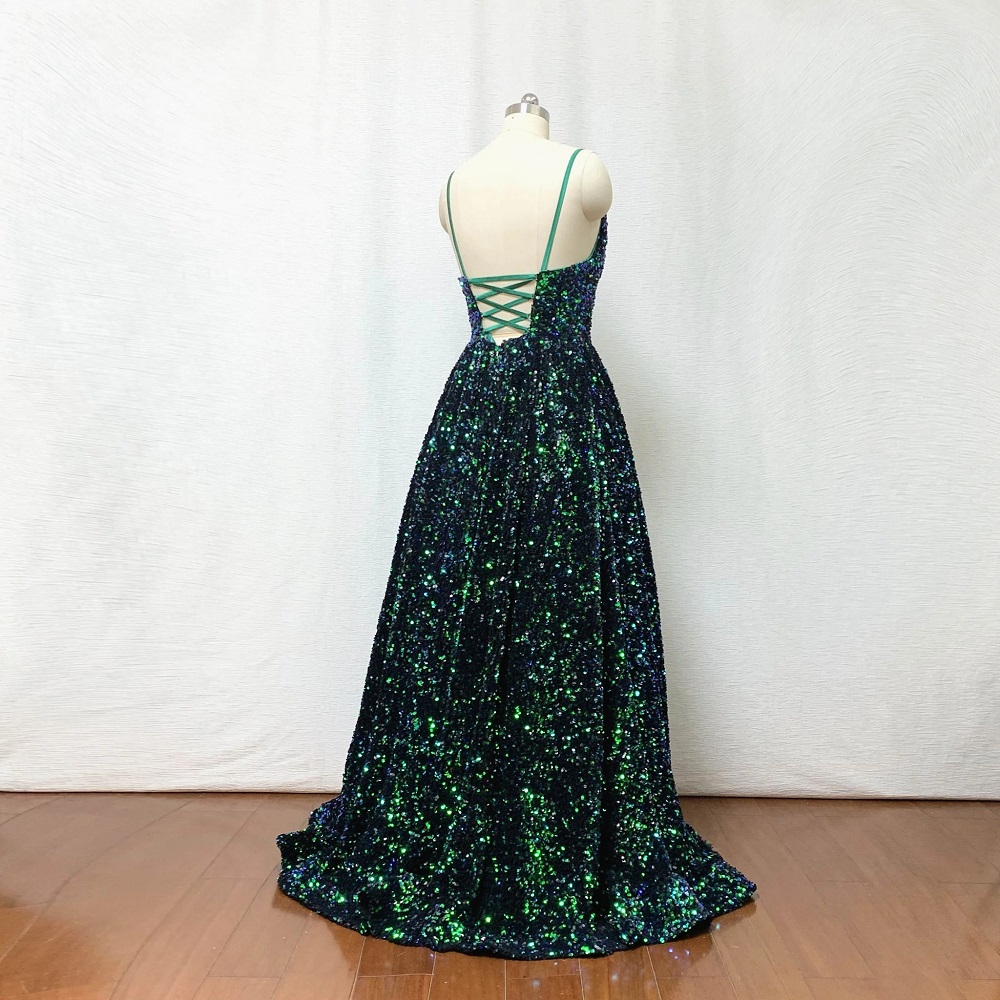 forest green formal dress