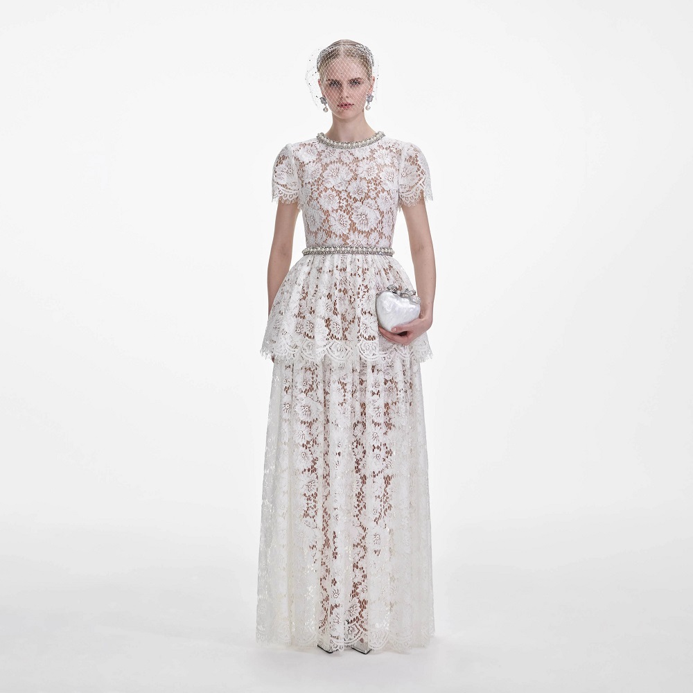 white formal maxi dress