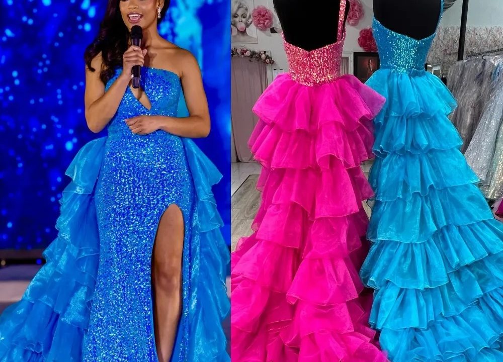 formal hot pink dress