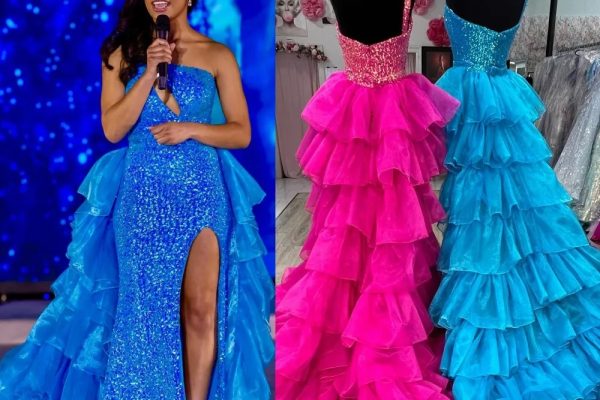 formal hot pink dress