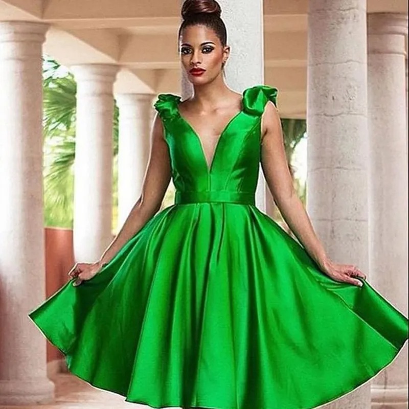 kelly green formal dress