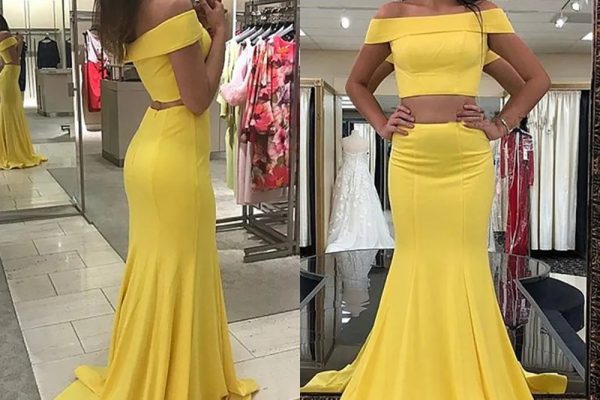 light yellow formal dress