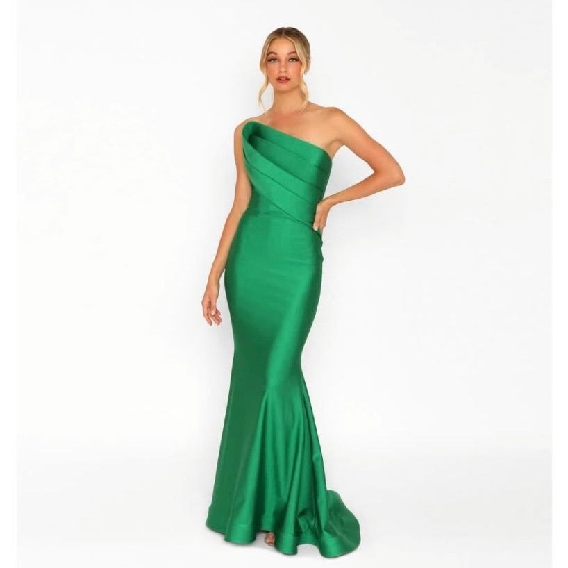 kelly green formal dress