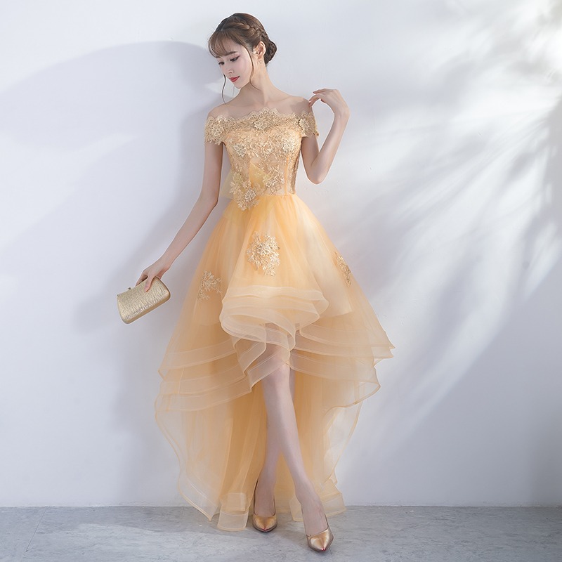 light yellow formal dress
