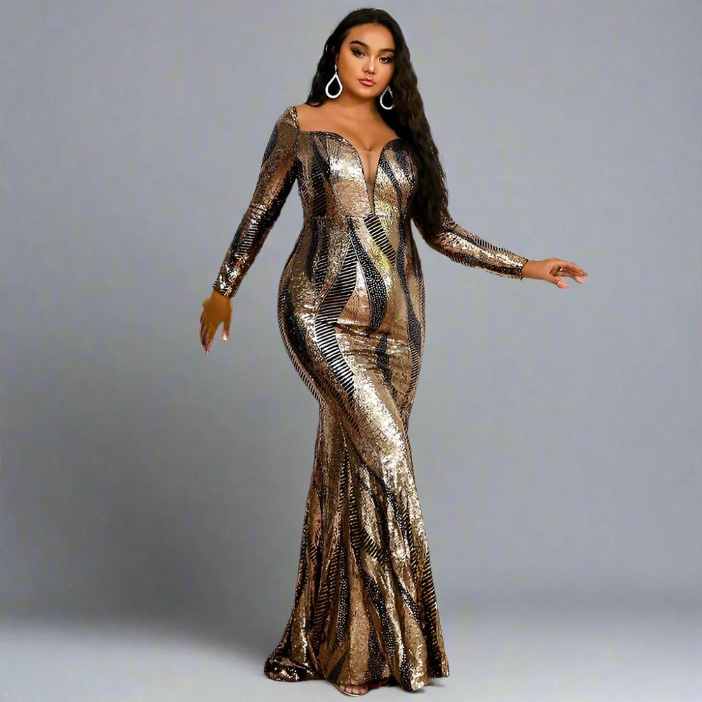gold long formal dress