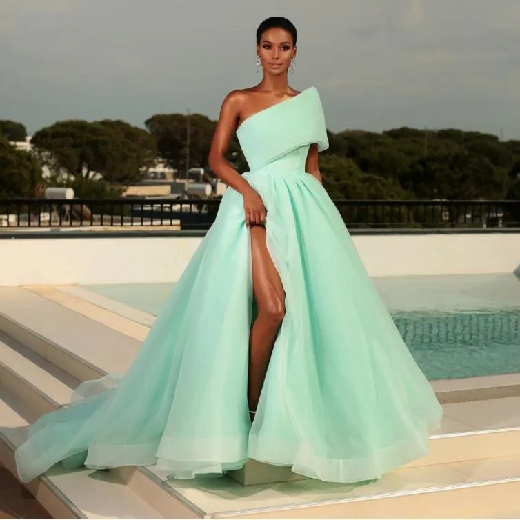 mint green formal dress