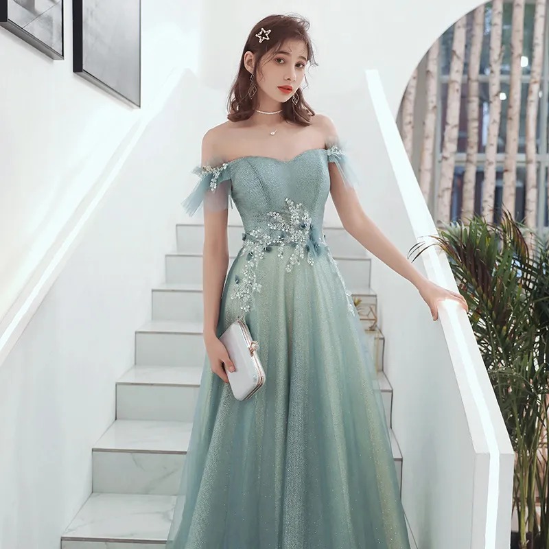 mint green formal dress