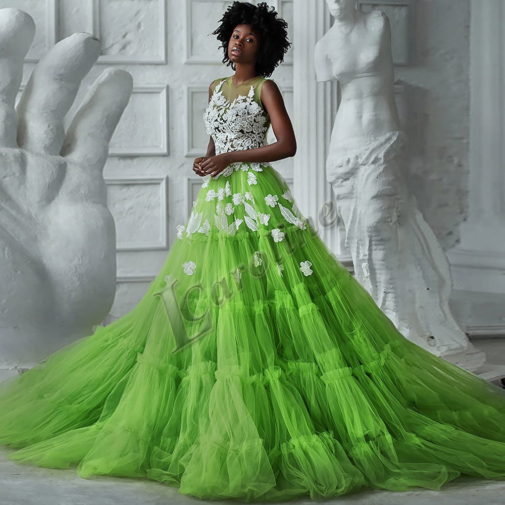 kelly green formal dress
