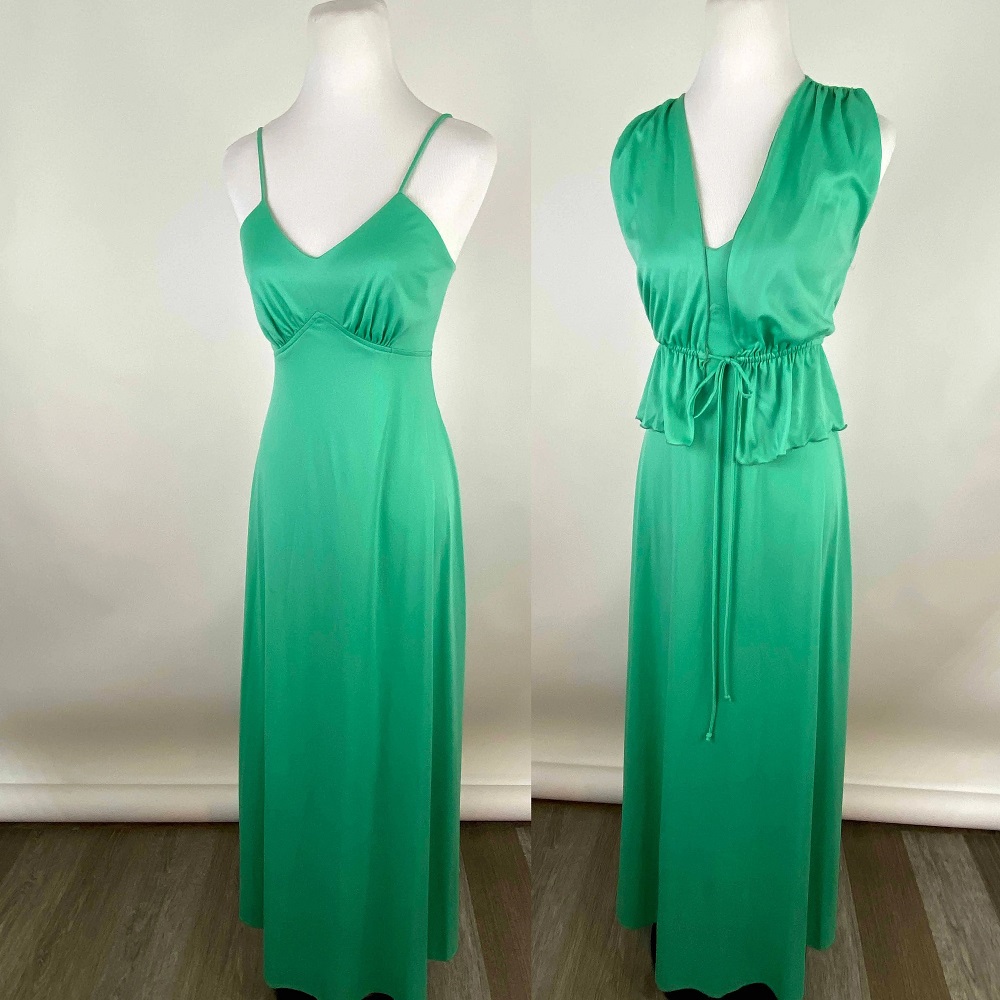 kelly green formal dress