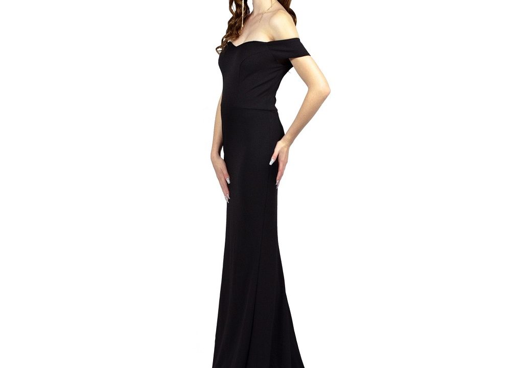 short black formal dress with sleeves