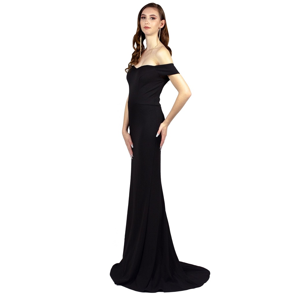 short black formal dress with sleeves