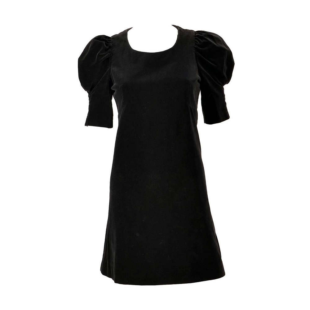 black formal mini dress