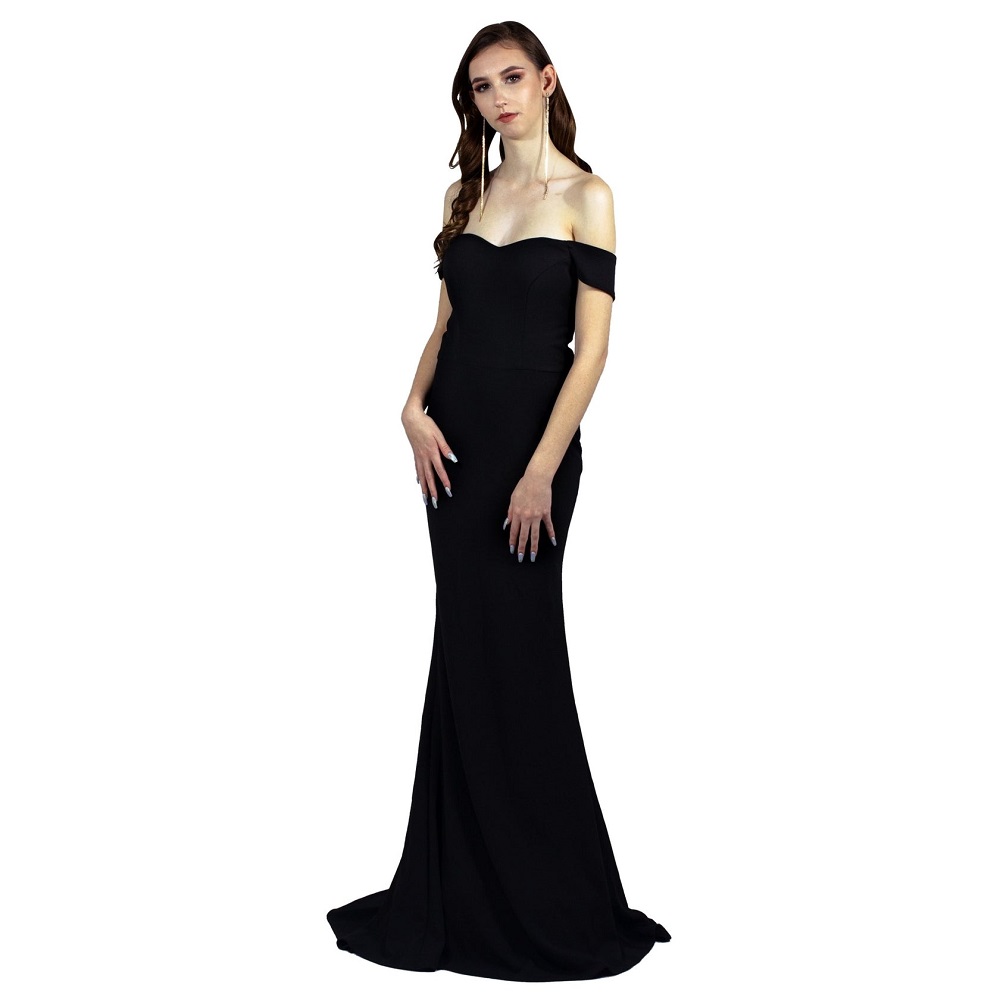 short black formal dress with sleeves