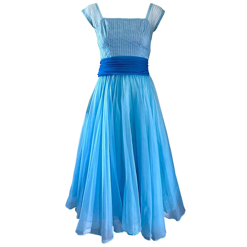 formal light blue dress