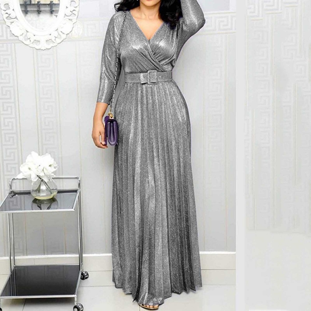 gray formal dress for wedding