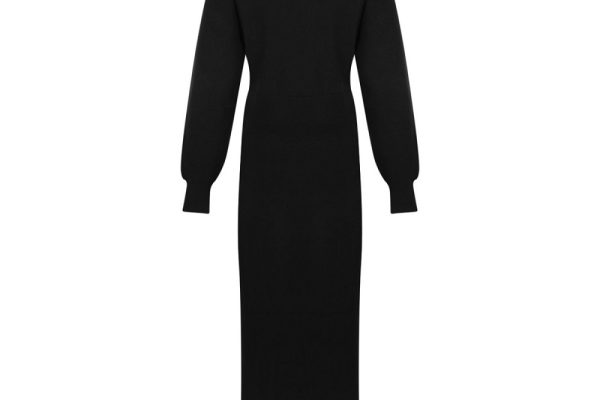 black midi formal dress