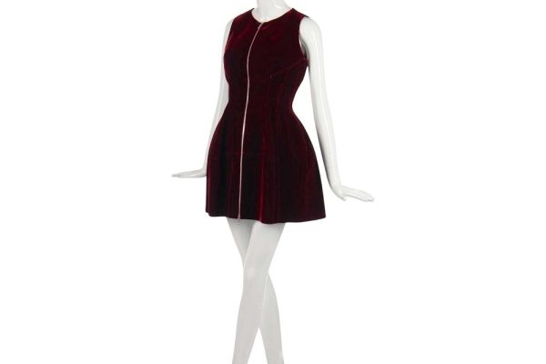 burgundy formal dress with sleeves