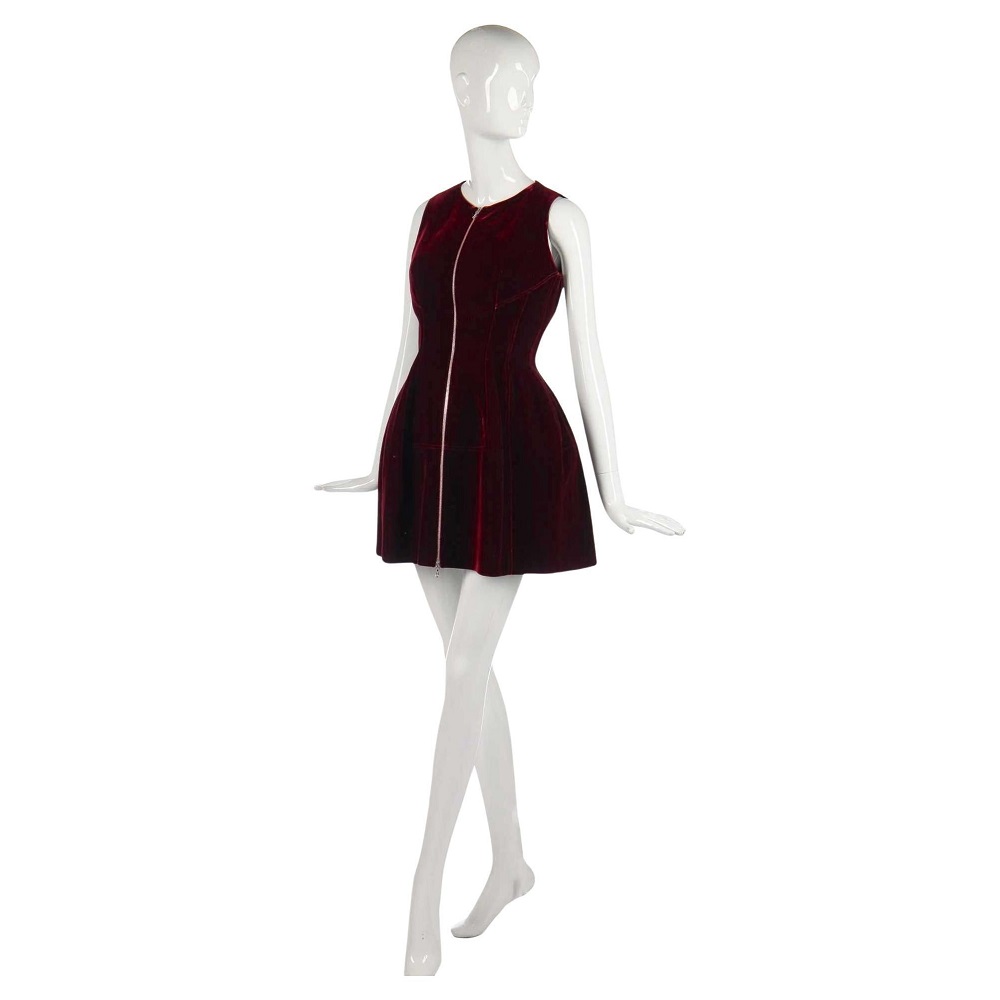 burgundy formal dress with sleeves