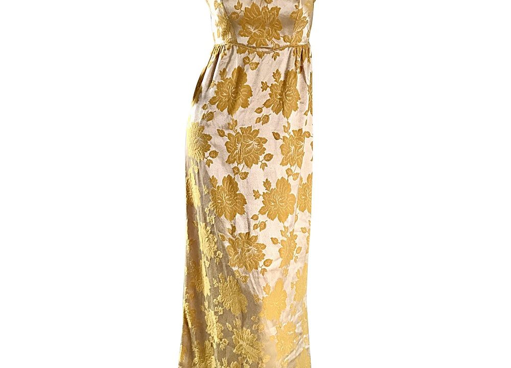 gold maxi dress formal