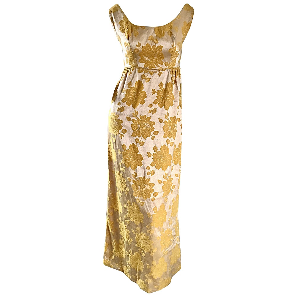 gold maxi dress formal