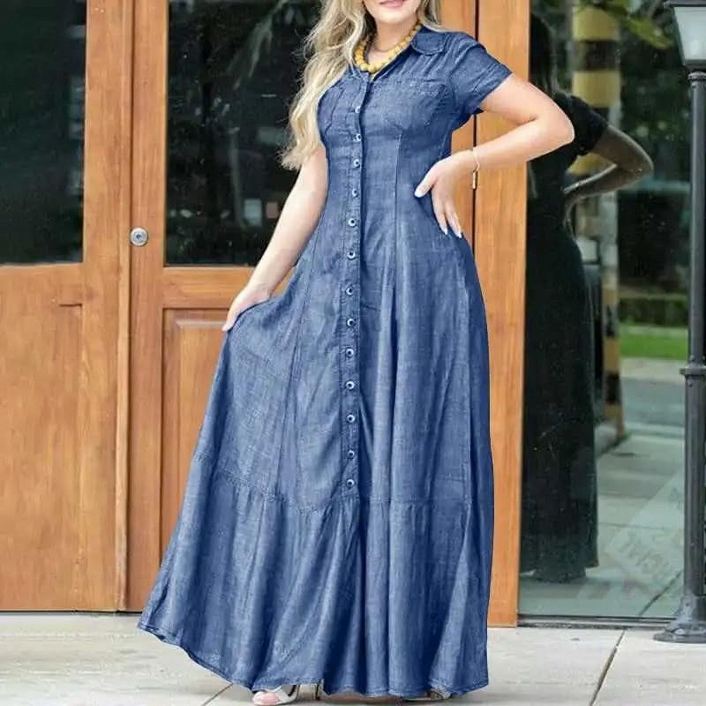 formal denim dress