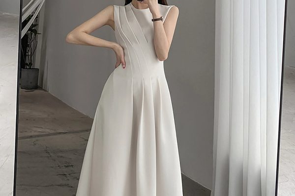 formal white midi dress