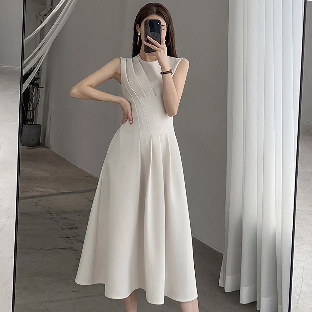 formal white midi dress