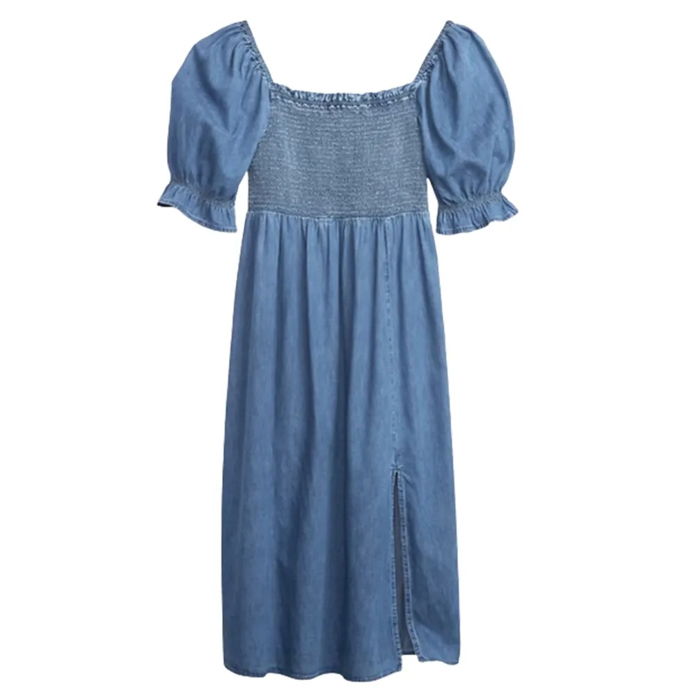 formal denim dress