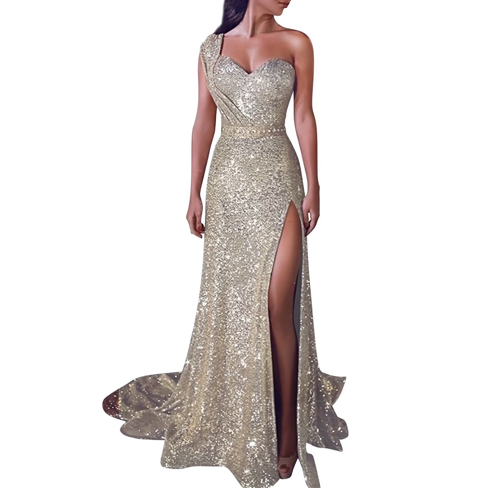 formal gold dress for women