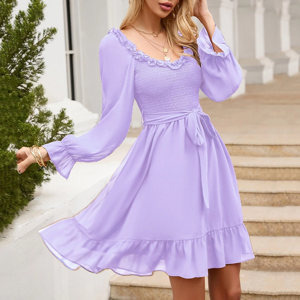 formal purple dress for women