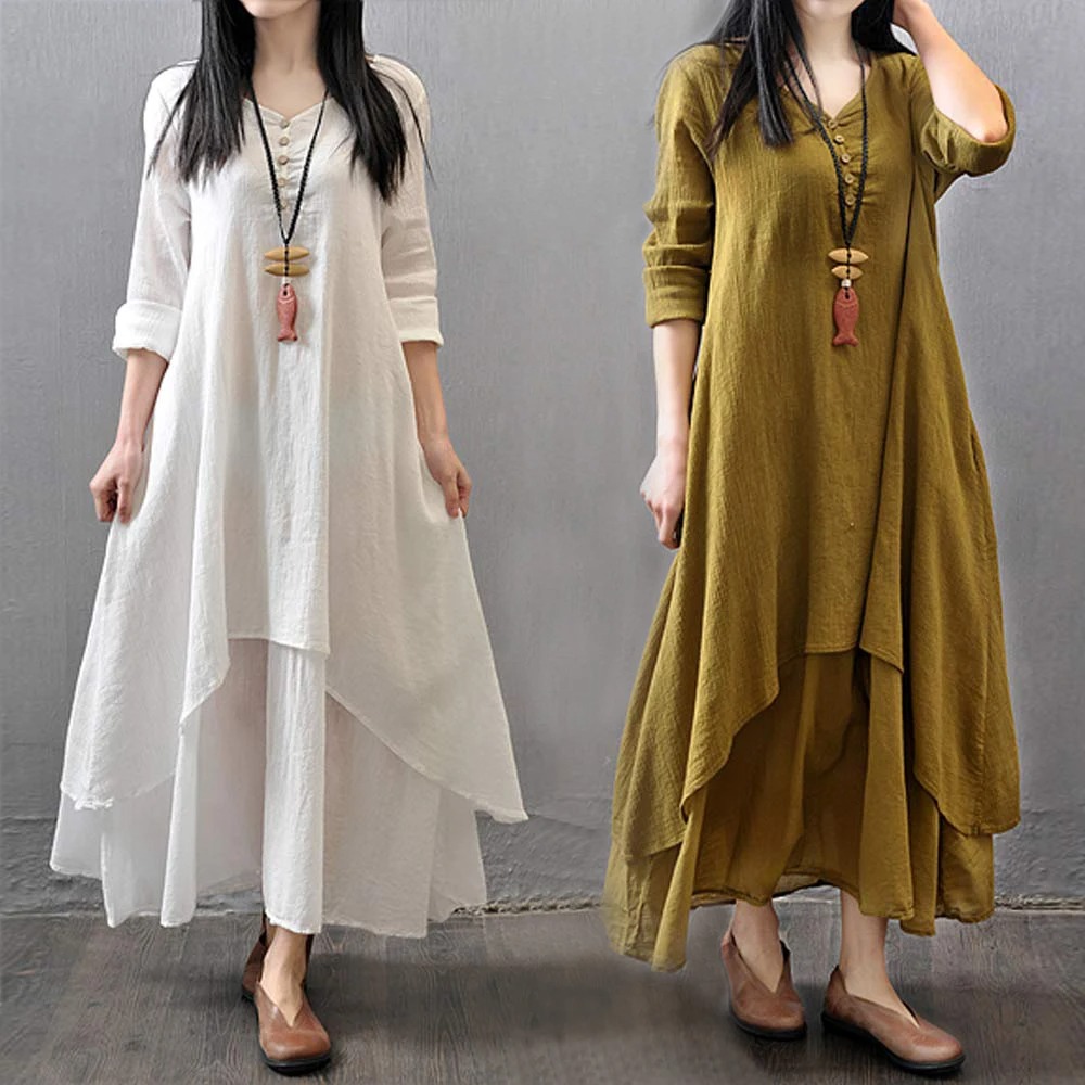 linen formal dress