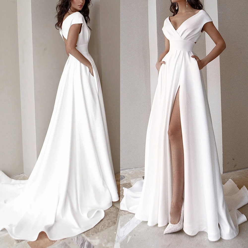 white midi formal dress