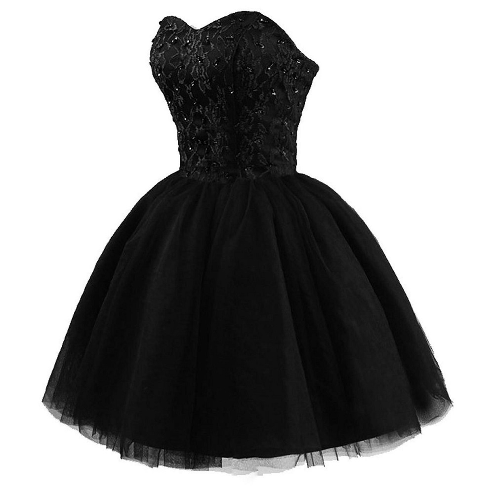 black formal short dress
