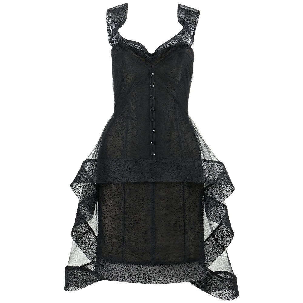 black formal cocktail dress