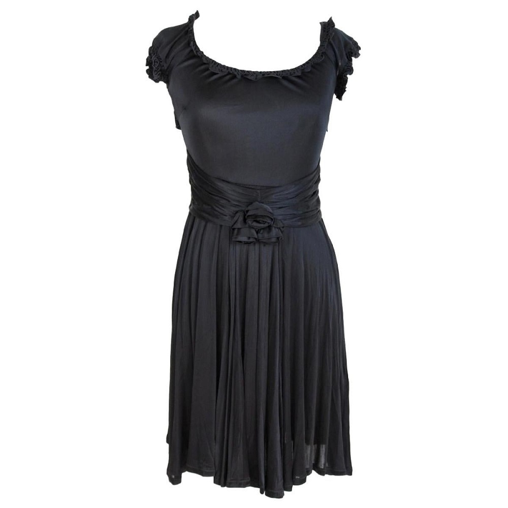 black formal cocktail dress