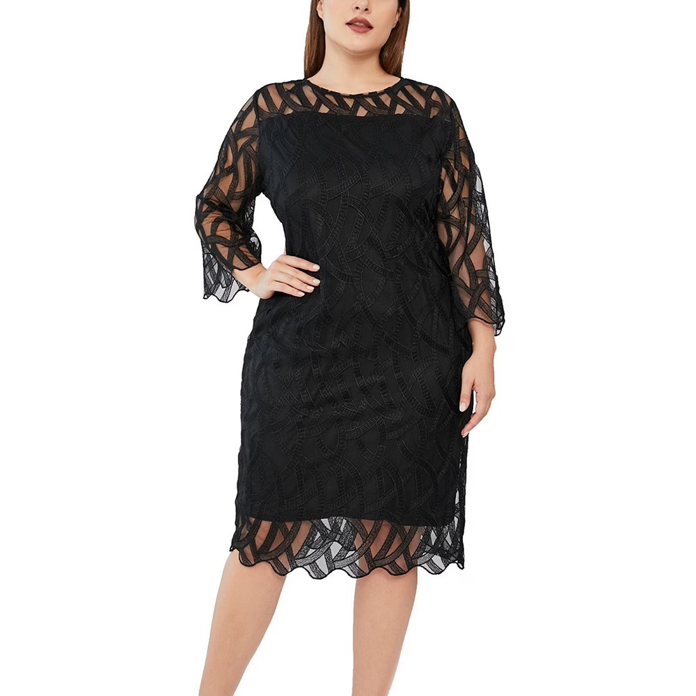 black formal cocktail dress