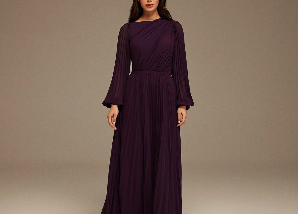 long formal dress with sleeves