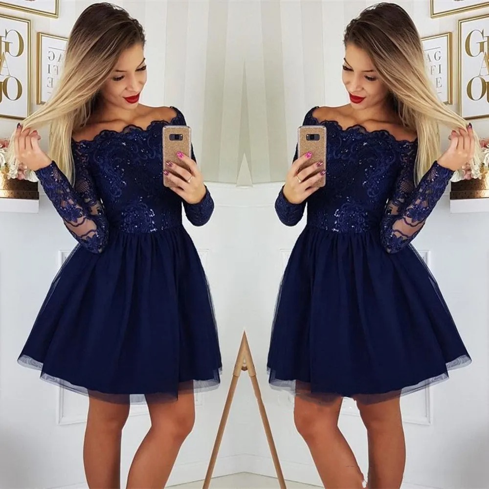 long sleeve lace formal dress