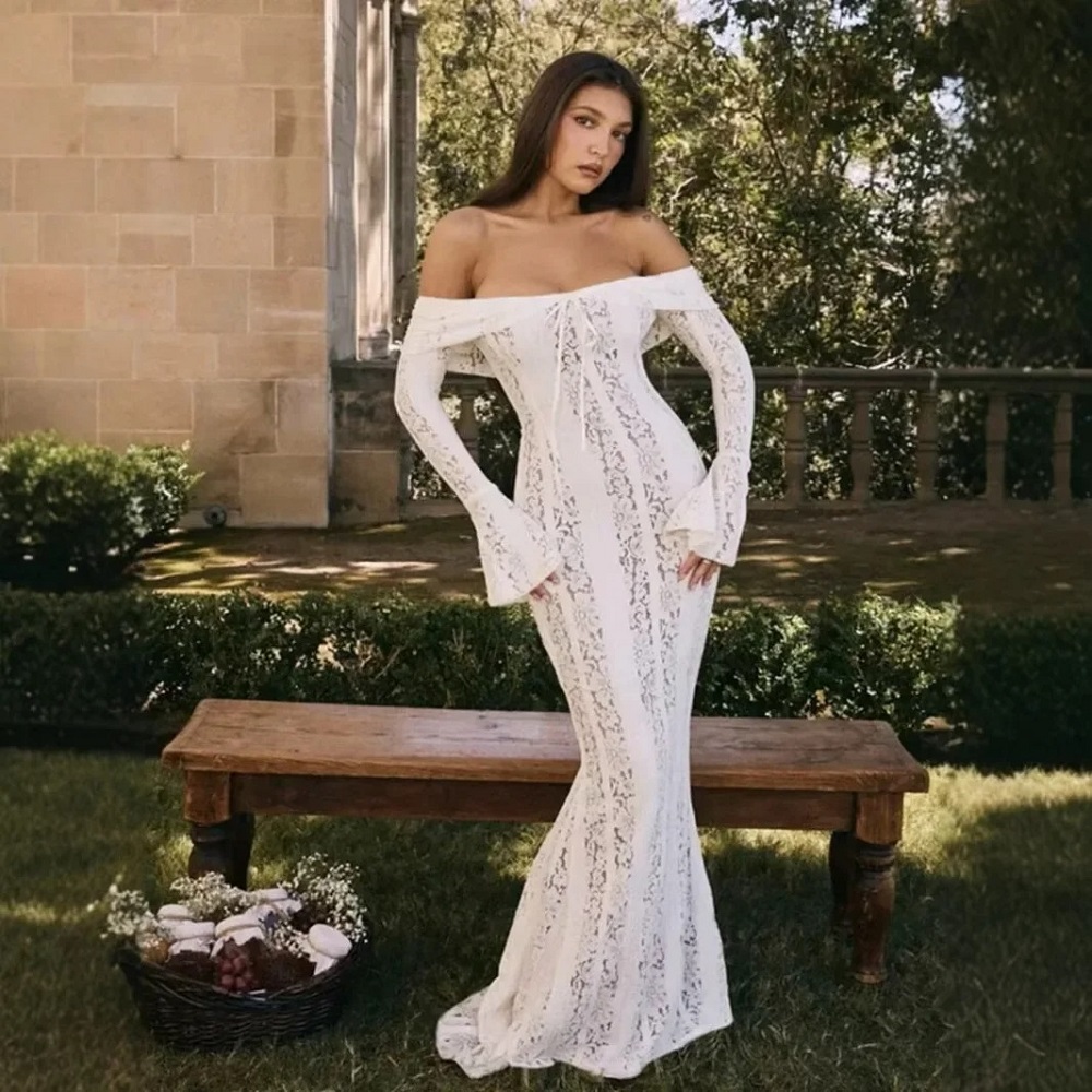 long white formal dress