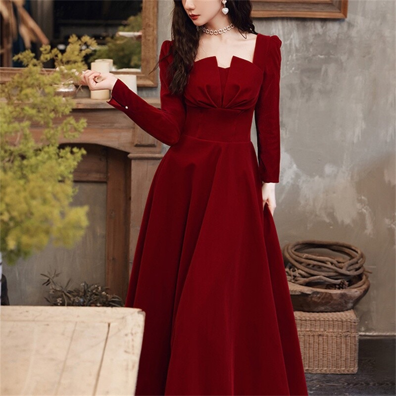 long formal dress with sleeves