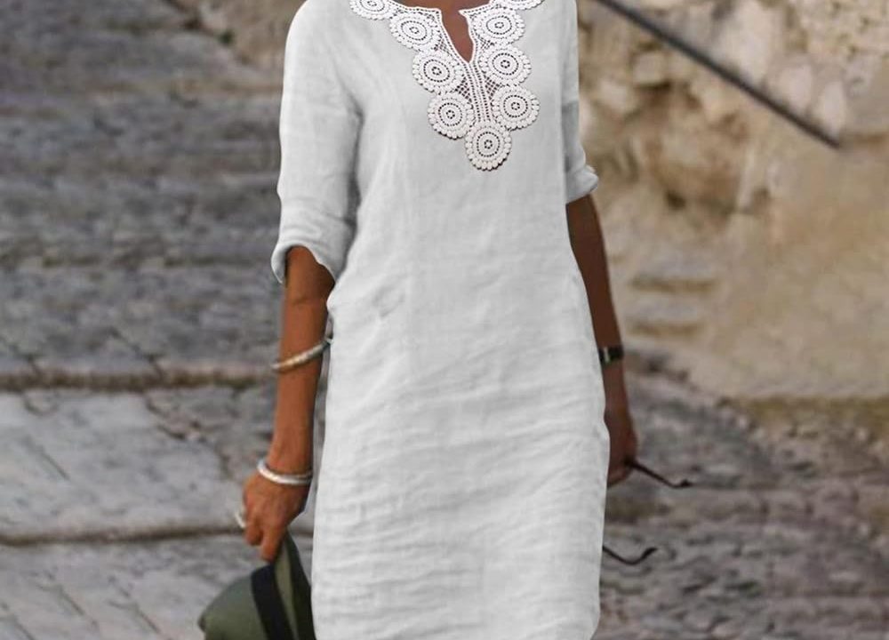 formal linen dress