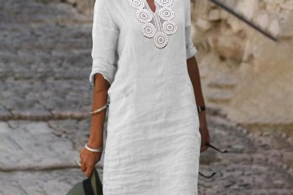 formal linen dress