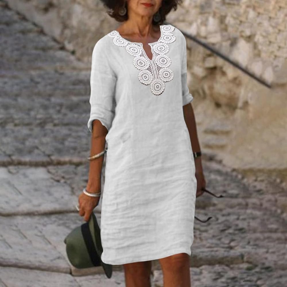 formal linen dress