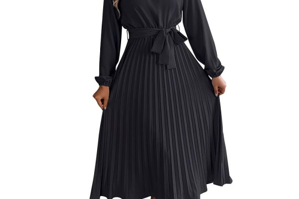 long sleeve formal midi dress