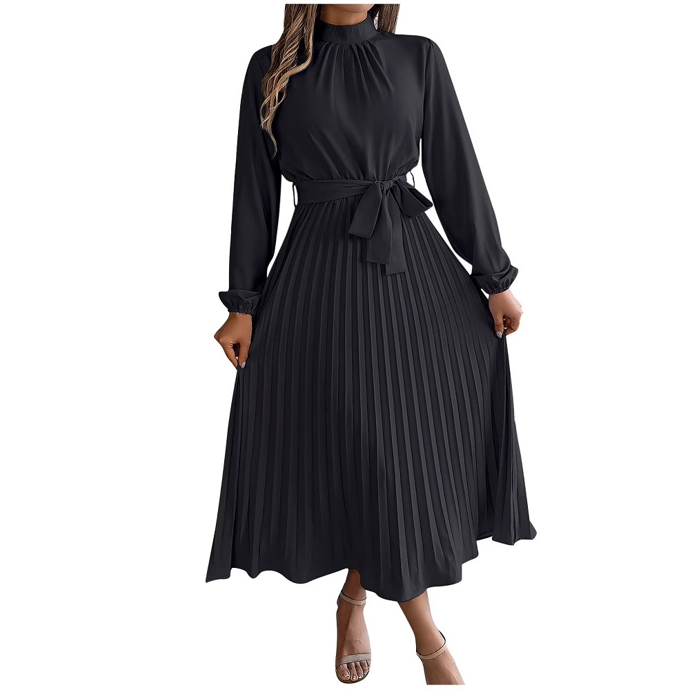 long sleeve formal midi dress
