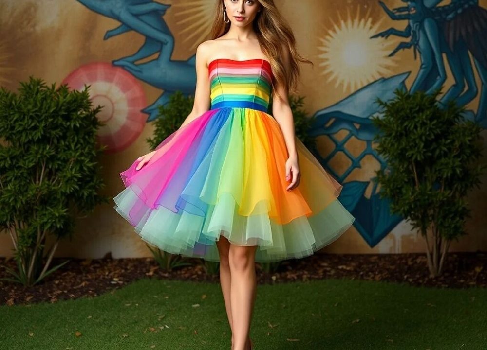 colorful formal dress