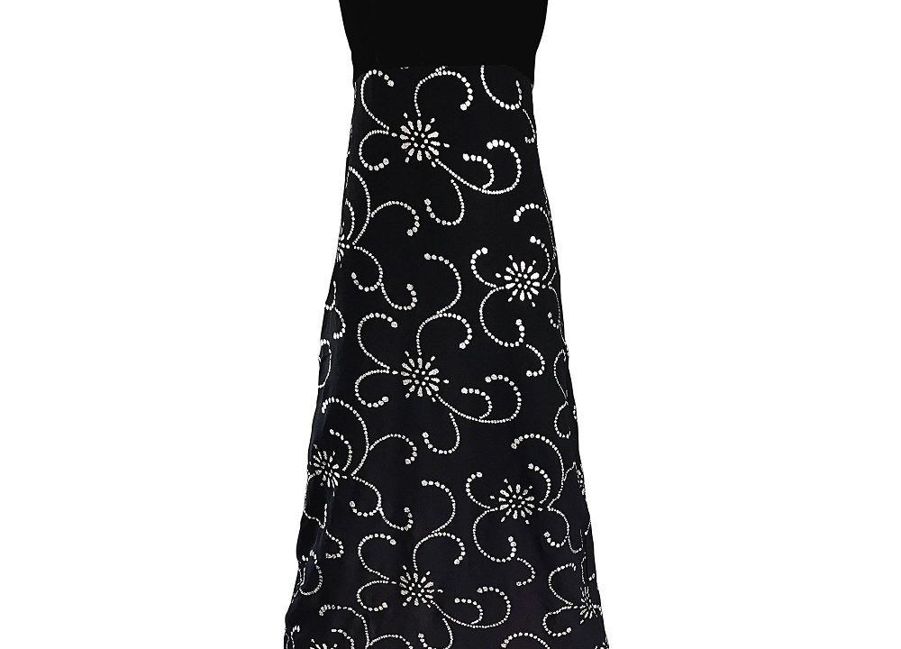 black and silver formal dress