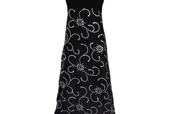 black and silver formal dress